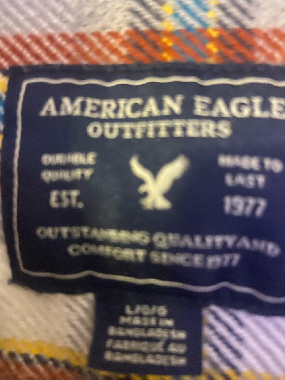 American Eagle Outfitters Red Multi Plaid Shirt Jacket - Picture 3 of 10